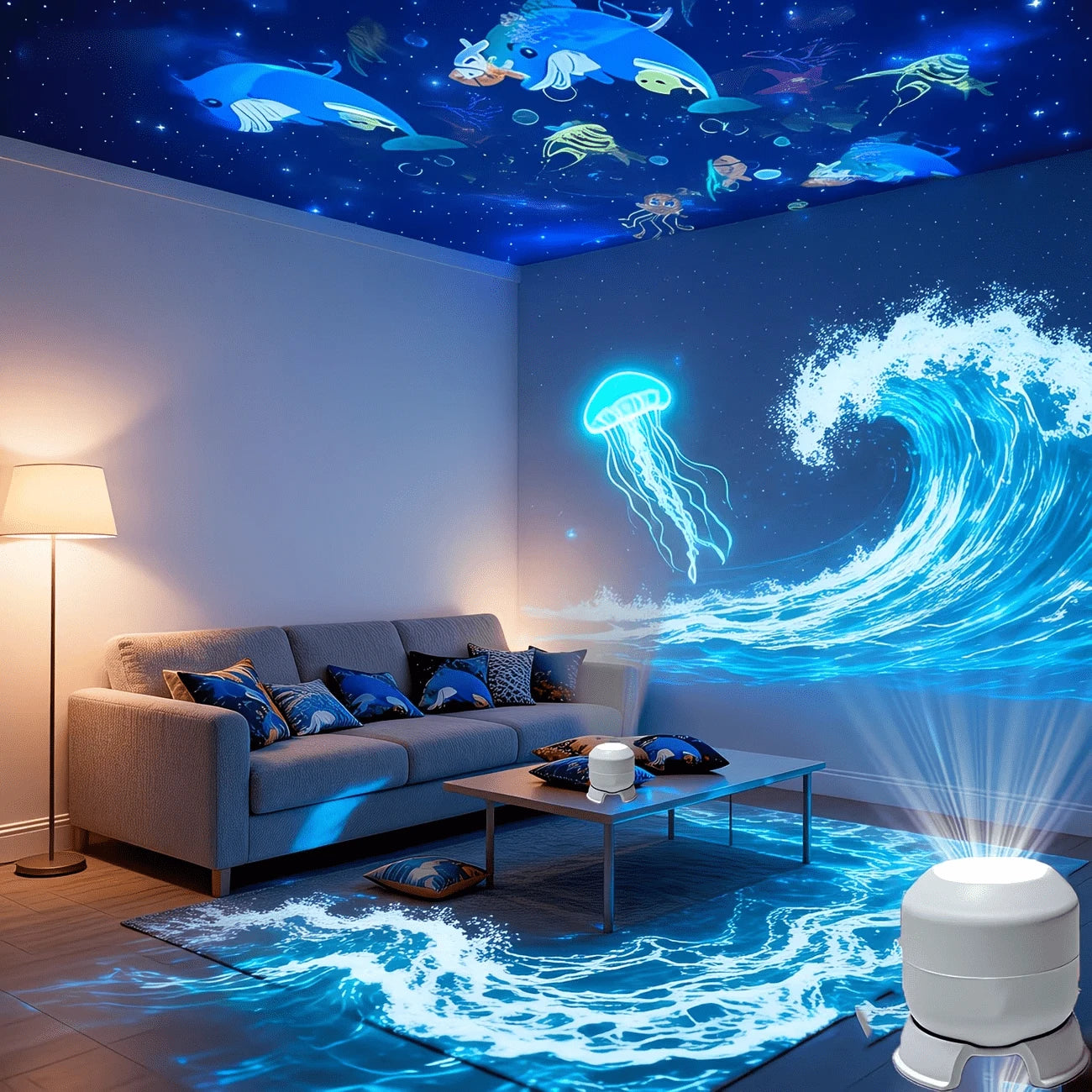 🔥 Letzter Tag: 70 % Rabatt丨Billhol® Nachtlicht-Projektor — Smarter 5D-Holografie-Projektor für Sternenhimmel & Ozean 🌠