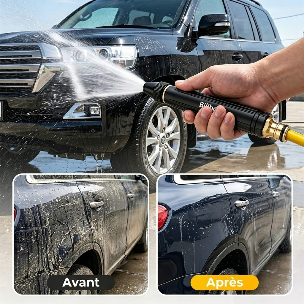 💥50 % de réduction — Dernier jour丨Billhol® 🏆Pistolet à eau haute pression pour lavage de voiture à domicile, indispensable pour arroser les plantes et les légumes, ainsi que pour laver la voiture.👍💦
