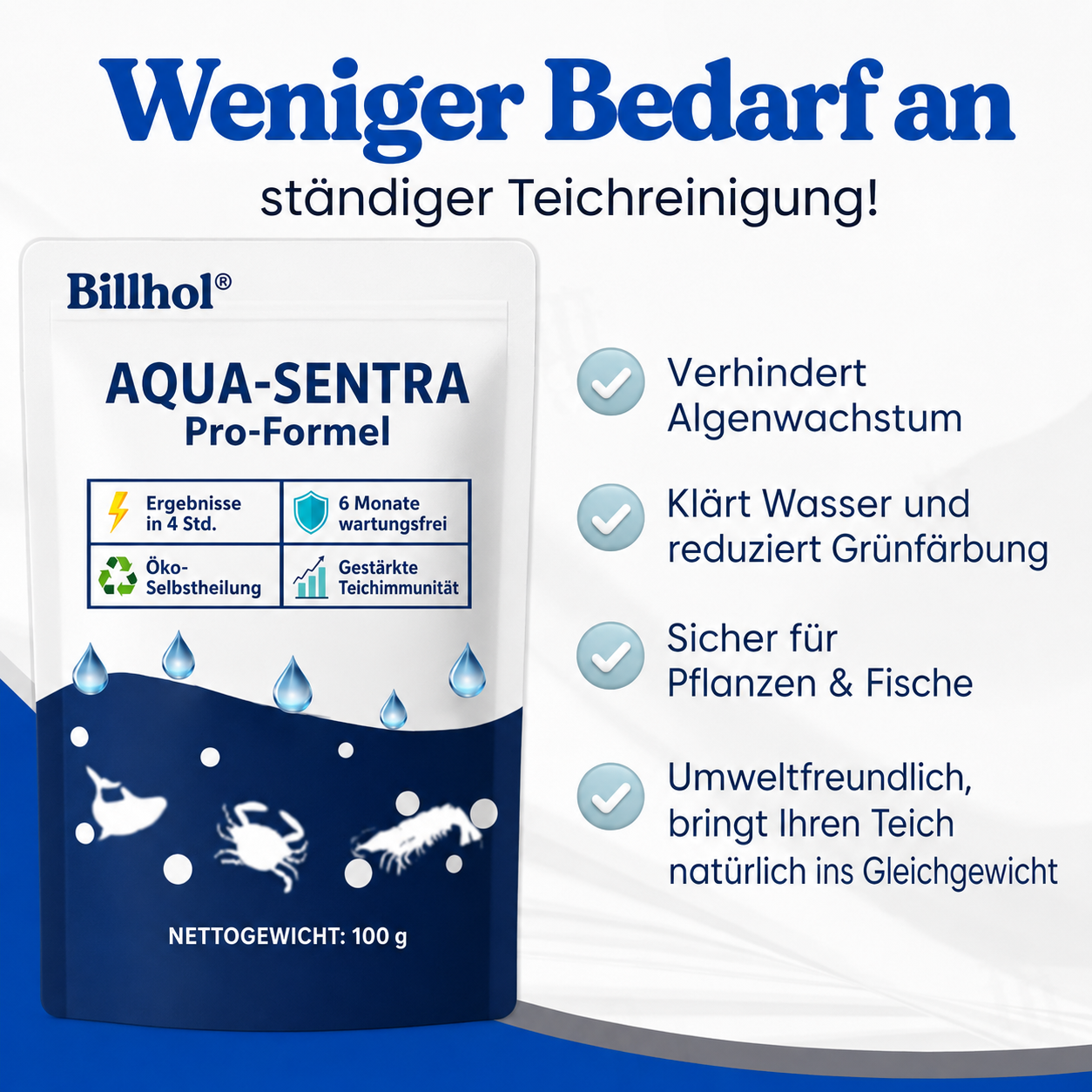 Wazendor® Aqua-Sentra Pro Formula– End Algae Nightmares, Restore Your Pond’s Beauty Fast!