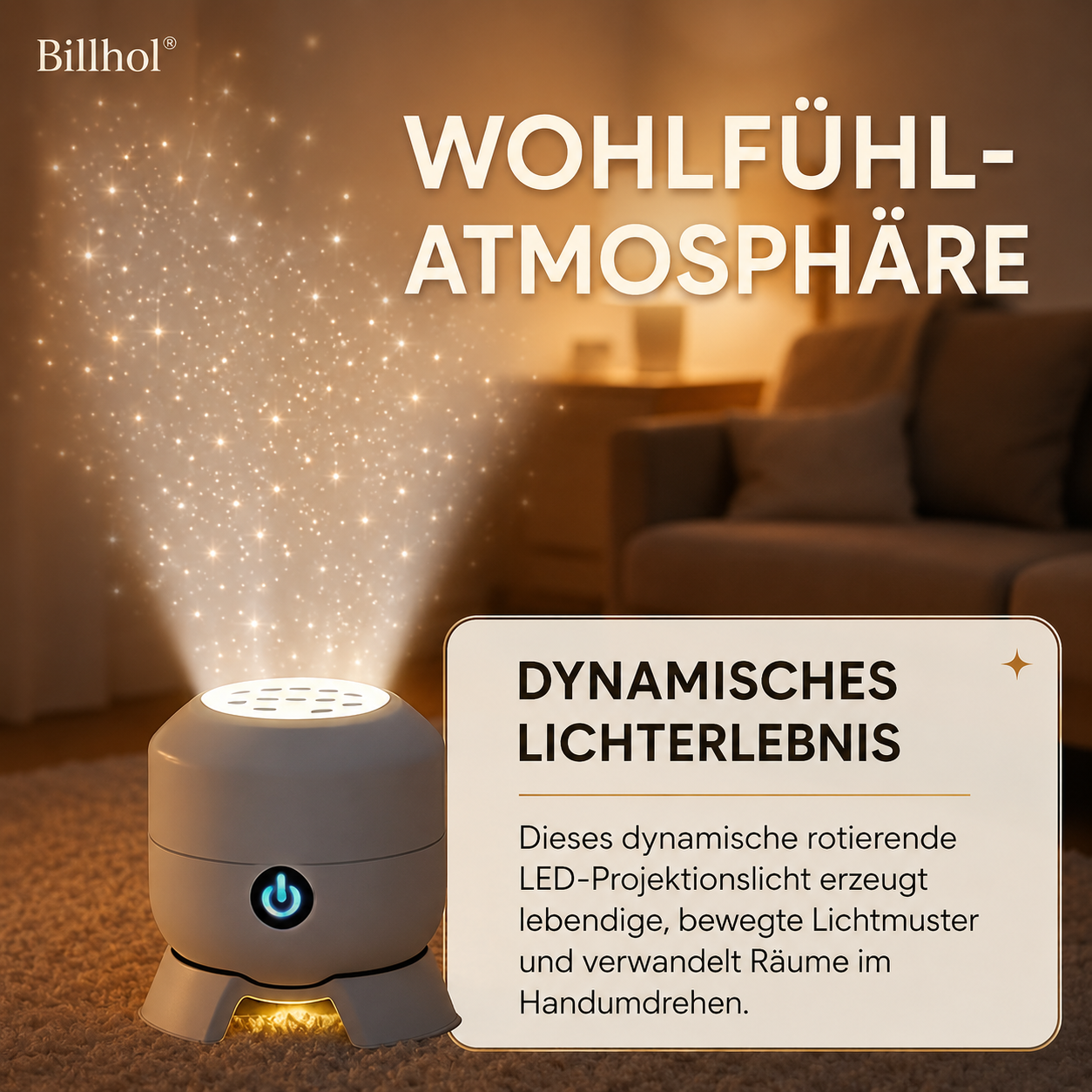 🔥 Letzter Tag: 70 % Rabatt丨Billhol® Nachtlicht-Projektor — Smarter 5D-Holografie-Projektor für Sternenhimmel & Ozean 🌠
