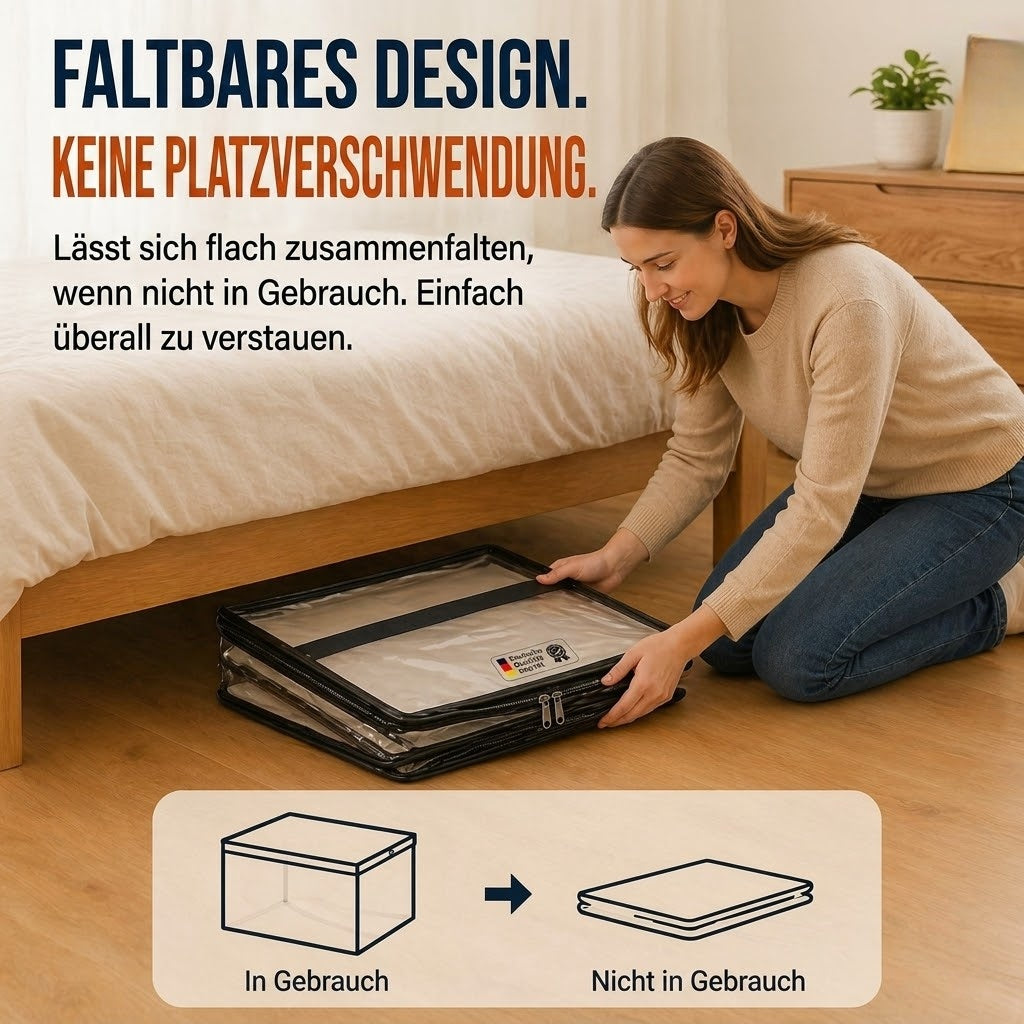 📦 Extra starke, transparente XXL-Aufbewahrungstasche – ideal für Kleidung, Umzüge & Aufbewahrung🔴
