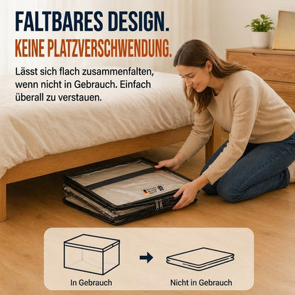 📦 Extra starke, transparente XXL-Aufbewahrungstasche – ideal für Kleidung, Umzüge & Aufbewahrung🔴