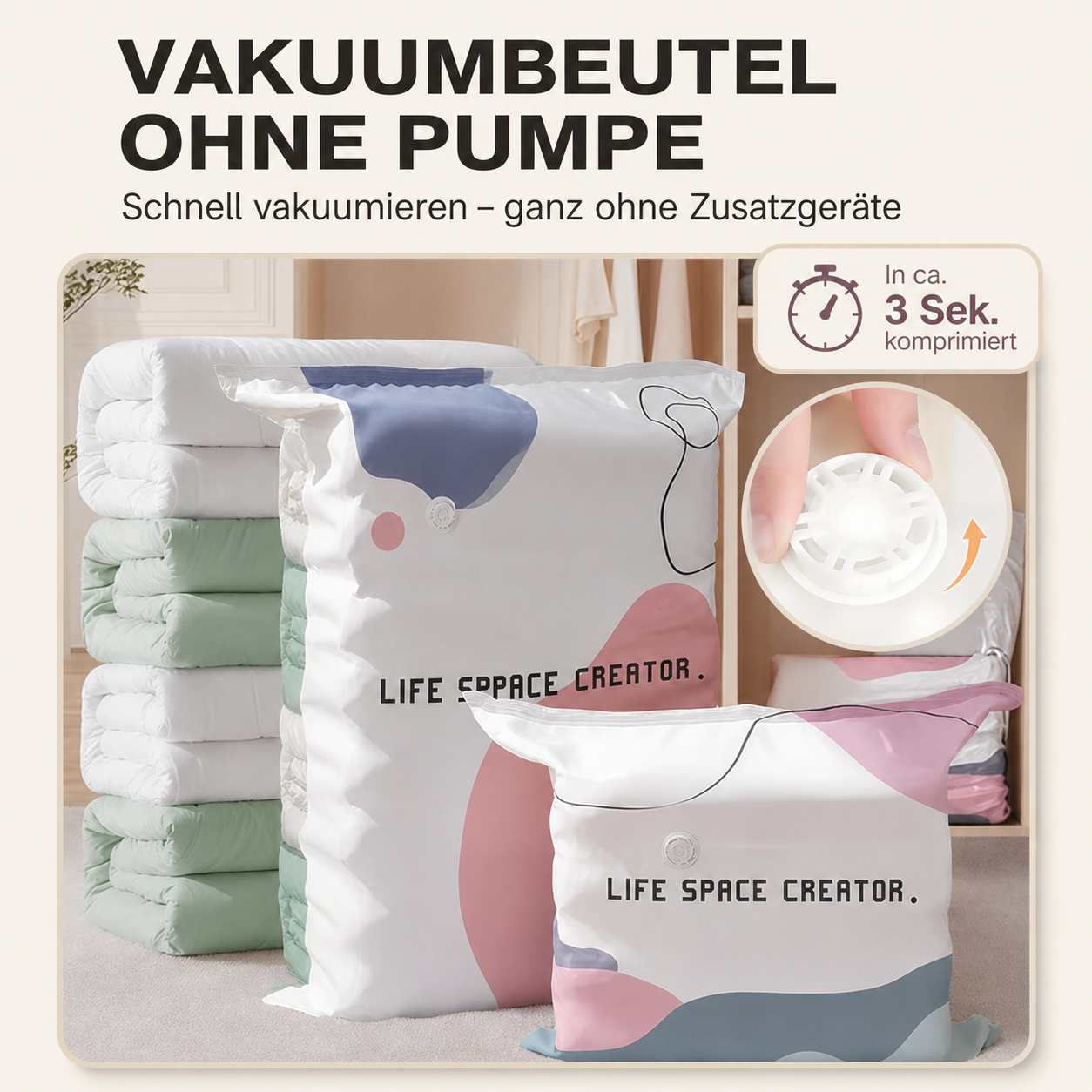 📦🚀 SVOZK® Large-Capacity Vacuum Bags – No Pump Needed!🔴